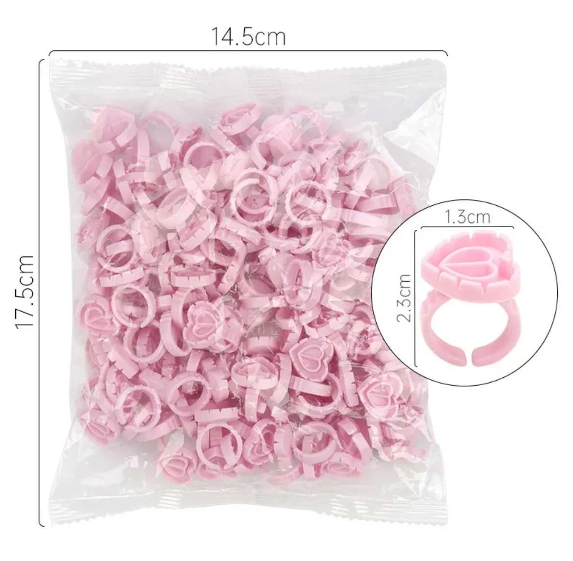 Heart Glue Rings (100 Pack)